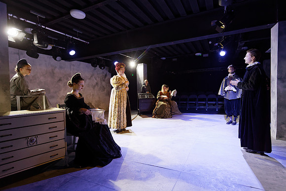 Theatre dress rehearsal, Swansea, Wales, UK