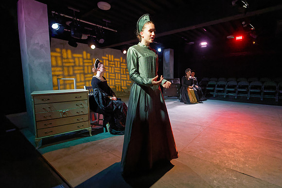Theatre dress rehearsal, Swansea, Wales, UK
