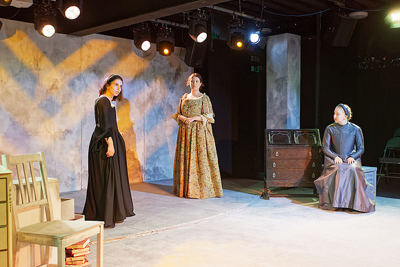 Theatre dress rehearsal, Swansea, Wales, UK