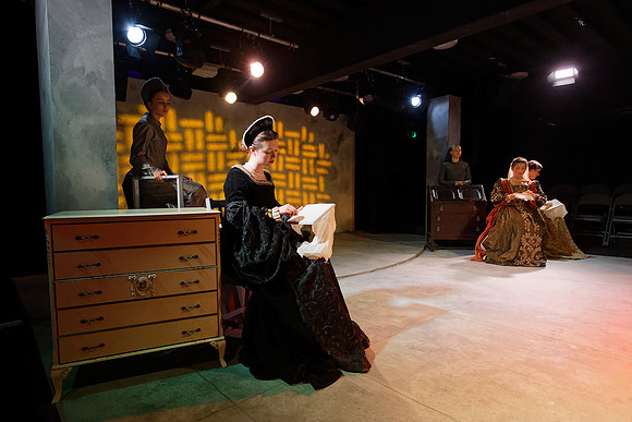 Theatre dress rehearsal, Swansea, Wales, UK