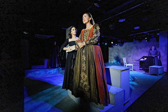 Theatre dress rehearsal, Swansea, Wales, UK