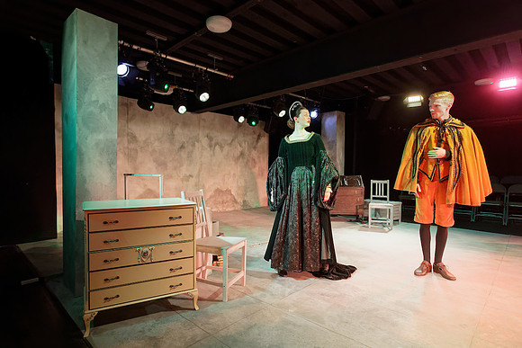 Theatre dress rehearsal, Swansea, Wales, UK