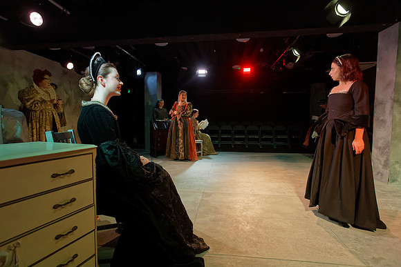 Theatre dress rehearsal, Swansea, Wales, UK